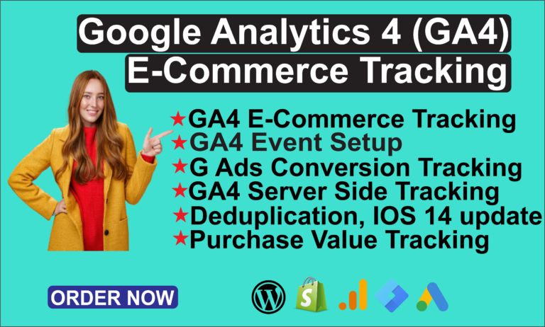 I will Setup Google Analytics 4 GA4 Ecommerce Conversion API Tracking