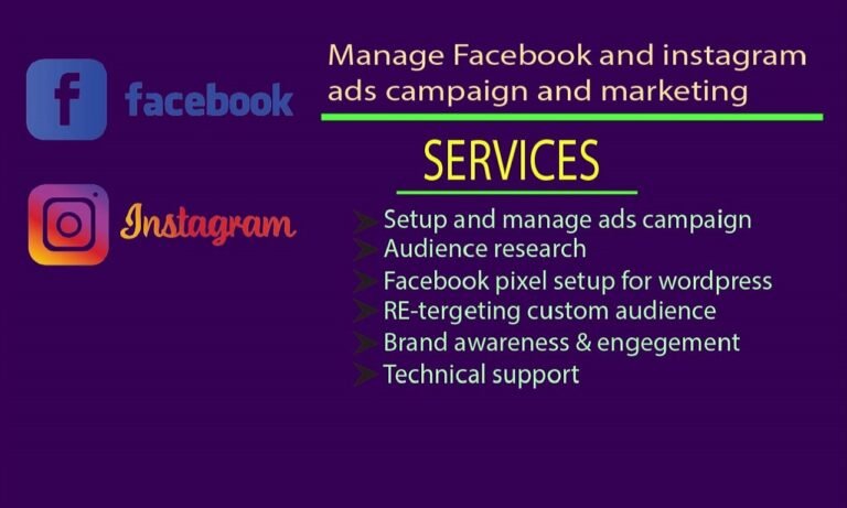 I will setup & manage facebook  ads campaign and instagram ads